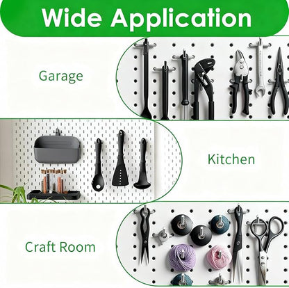 120pcs Pegboard Hooks Peg Board Shelving Hooks Peg Board Hook for Hanging Stainless Steel Hanging Boards Pegs Wall Display Hook Bulk Pegs Boards Tool Hangers for Garage Craft Room Kitchen Store