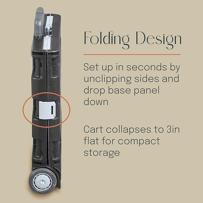 Mobile Utility Cart with Storage Organizer Bag, Rolling Cart, Dark Grey/Grey