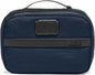 TUMI - Alpha Split Travel Kit - Compact Toiletry Bag for Men & Women - Features Removable Leather Handle & 3 Zip Pockets - Navy