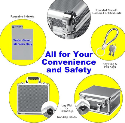 Multi color Card Storage Hard Case, Sports Card Collection Boxes,Trading Cards Cabinet, Card Holder, Toploader Box (Gray, Medium)