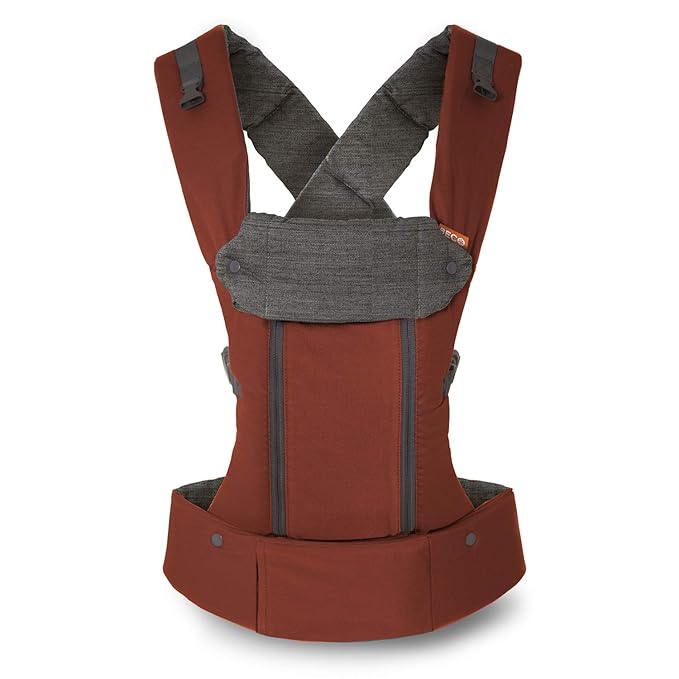 Beco 8 Baby Carrier from Newborn to Toddler (7-45lbs) - All in 1 Hybrid Front, Hip and Backpack Style Carrier with Breathable, Cooling Mesh - Rust