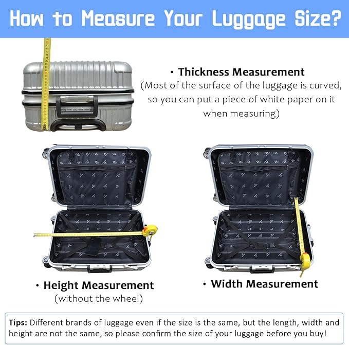 Luggage Cover for Suitcase Elastic Suitcase Cover Protector, Carry On Luggage Sleeve Anti Scratch Travel Essentials Suitcase Protector Fits 20-22
