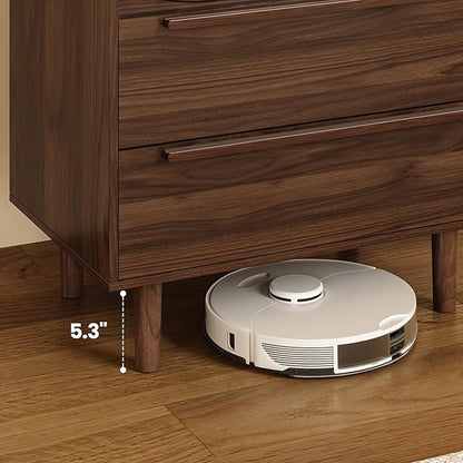 Mid-Century Modern Nightstand with Charging Station, 26" Tall Wood Bedside Table with Tray Top, USB & Type-C Ports, AC Outlets, 2 Drawers and Open Shelf for Bedroom or Living Room, Walnut