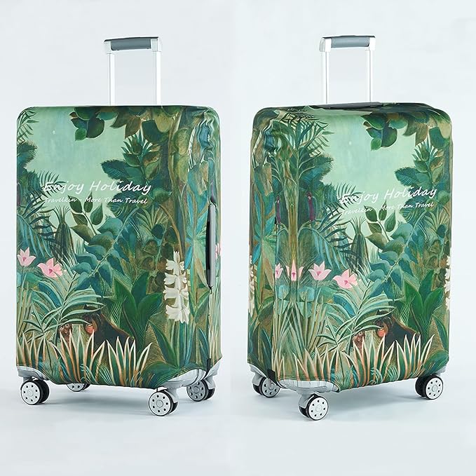 Travelkin Luggage Covers For Suitcase Tsa Approved,Suitcase Cover Protector Fit 18-32 Inch Luggage (Jungle, XL)