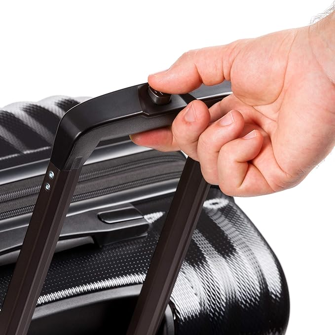 SwissGear 7272 Energie Expandable Hardside Luggage with Spinner Wheels and TSA Lock, Black, Checked-Large 27-Inch