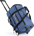 Rolling Duffle Bag with Wheels, Large Travel Duffel Bag with Shoe Compartment, Water Resistant Rolling Wheeled Luggage for Men Women Weekender Overnight Trip