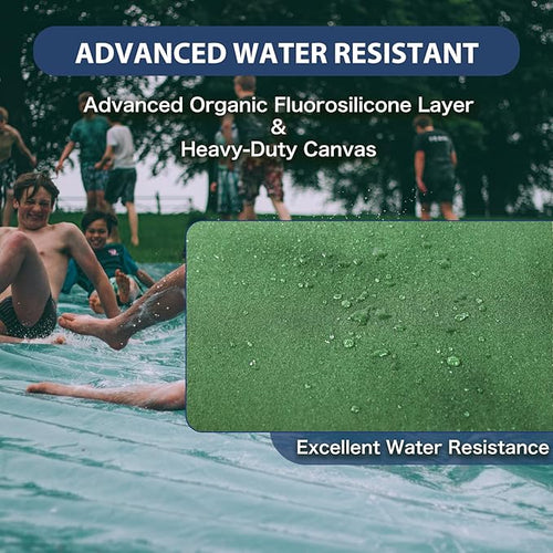 16’x20’ Canvas Tarps Heavy Duty Waterproof Tarpaulins with Aluminum Grommets,UV Resistant, 22Mil Multipurpose Drop Cloth, 14oz Durable Cover Sheet for Outdoor and Indoor Use with Ropes.