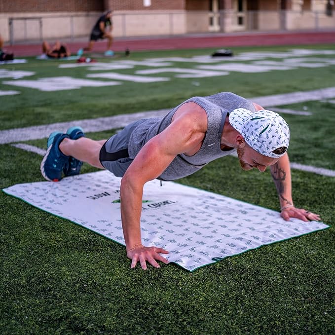 Sprints Athletic Running Towel, Full-Sized, Car Seat Cover - Moisture Wicking (Slow Days Still Count)