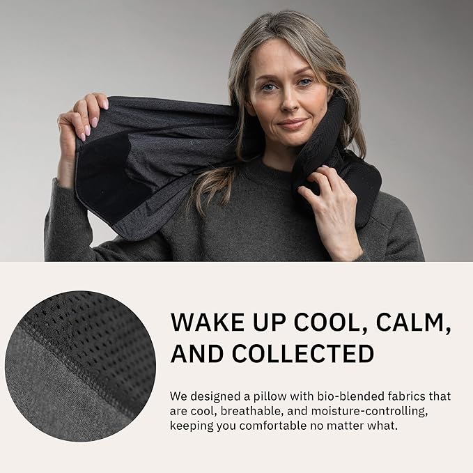 trtl Travel Pillow Cool for Neck Support- Cooling Neck Pillow with Cushioning Foam for Stability and Comfort, Breathable Fabric, Lightweight and Easy to Carry