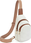 Telena Small Sling Bag for Women Leather Crossbody Fanny Packs Chest Bag for Women
