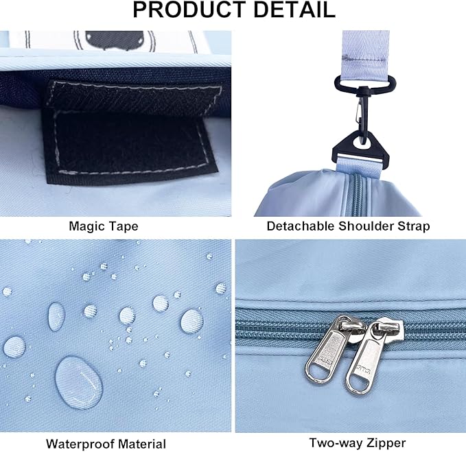 Travel Duffle Bag, Waterproof Sport Tote Gym Bag for Women Men, Overnight Weekender Carry On Bag with Wet Pocket