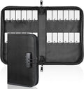 Uniclife Zippered Key Case, Waterproof and Fireproof Key Organizer with Combination Lock and 24 Key Tags, Portable Key Holder Bag for Landlords, Real Estate Sales, Hotels and Offices