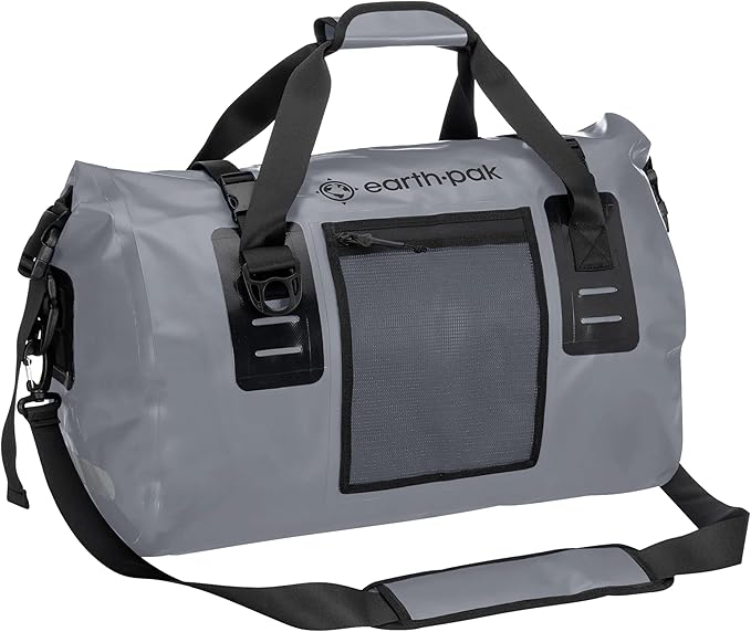 Earth Pak Waterproof Duffel Bag - Heavy Duty Motorcycle Dry Bag with Large Storage Space Perfect for Traveling, Camping, Kayaking, Fishing & Canoeing Bag 50L/70L/90L/120L Sizes