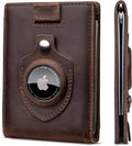SERMAN BRANDS RFID Blocking Slim Bifold Genuine Leather Minimalist Front Pocket Wallets for Men with Money Clip Thin Mens