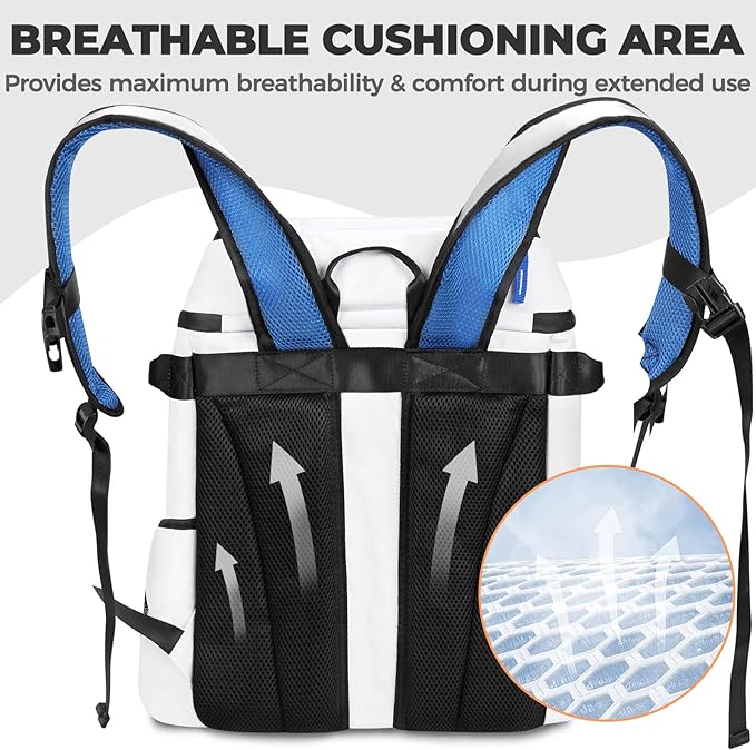 Heytrip Backpack Cooler 36/54 Cans Insulated Waterproof Cooler Bag for 20 Hours Cold Retention, Leak-Proof Camping Cooler with Multi-Compartments