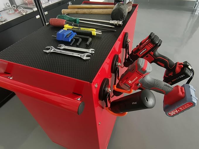 MUTUACTOR Magnetic Hooks,2PCS Large Magnetic Hooks Heavy Duty,Anti-Slip Double Magnet Hooks Garage Storage Utility Hooks for Metal Cabinet Pegboard Garage Basement Organizer