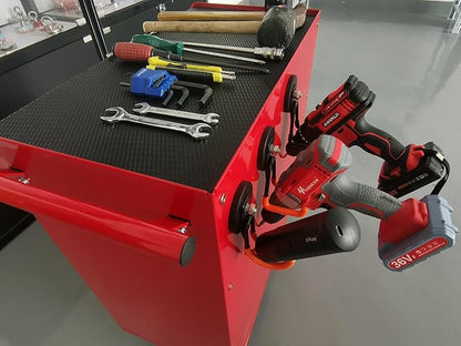 MUTUACTOR Magnetic Hooks,2PCS Large Magnetic Hooks Heavy Duty,Anti-Slip Double Magnet Hooks Garage Storage Utility Hooks for Metal Cabinet Pegboard Garage Basement Organizer