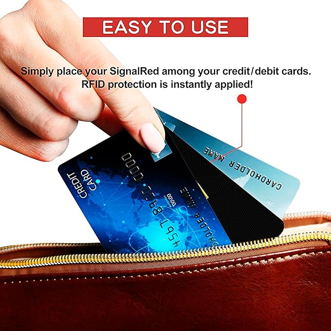 SaiTech IT 3 Pack RFID Blocking Card, One Card Protects Entire Wallet Purse, NFC Contactless Bank Debit Credit Card Protector ID ATM Guard Card Blocker–(Black)
