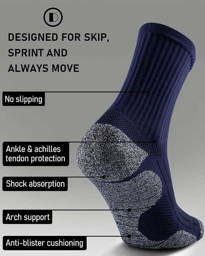 Elite Cushioned Compression Mid-crew Socks 4-Pack for Youth Women Men