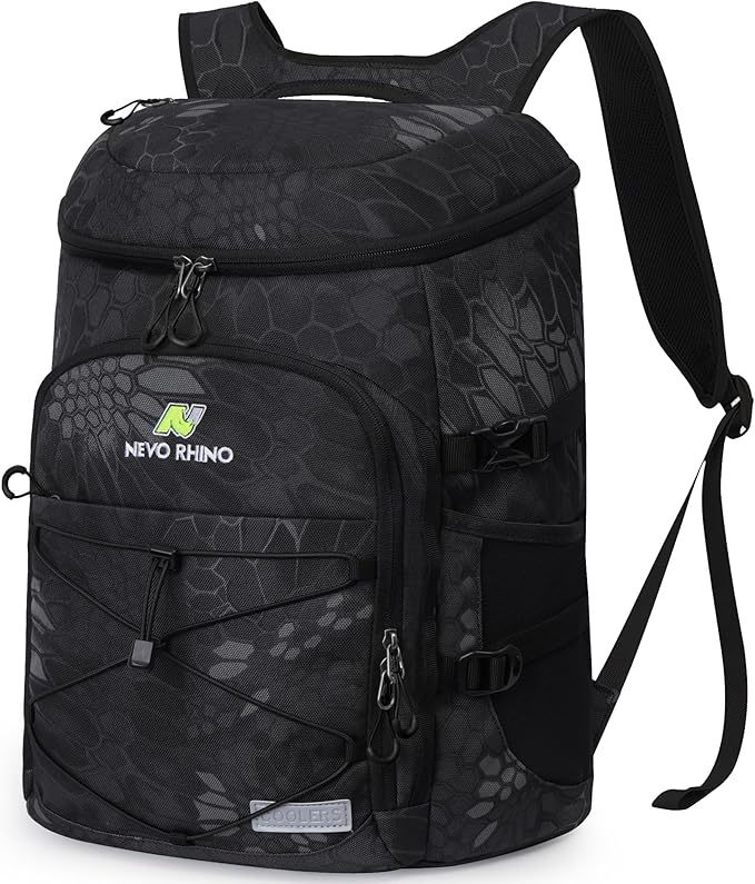 N NEVO RHINO Backpack Coolers Insulated Leak Proof 36/54 Cans,Portable Lightweight Waterproof Insulated Cooler Backpack for Men & Women Ideal for Camping,Travel,Beach,Picnics,Lunch & Day Trips