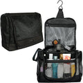 The Fine Living Portable Latex Mesh Shower Caddy Tote Bag, Gym Shower Caddy Hanging Organizer with Metal Hook, Dorm Room Essentials, Travel Toiletries, Camping RV Essentials, Black 12”x3”x8”