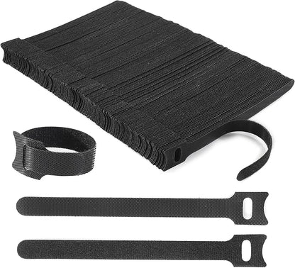 Reusable Cable Ties, 210 PCS 8 Inches Adjustable Cord Straps Wire Organizer Cord Wrap and Hook Loop Cable Management