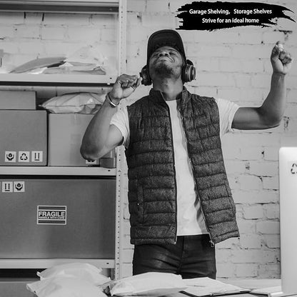 Industrial Storage Rack,Heavy-Duty Steel Shelving Unit 5-Tier,Multi-Purpose Garage Organization System Black 83" H x 54.5" W x 23" D