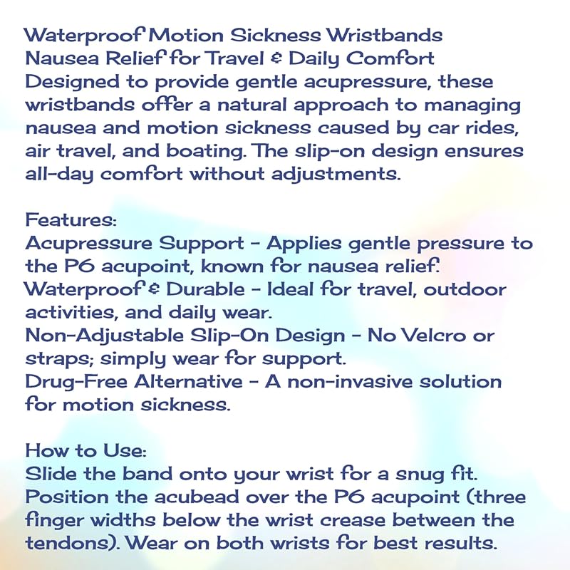 Motion Sickness Relief Acupressure Wristbands for Kids and Adults – Waterproof, Slip-On, Nausea Relief, Motion Sickness, Travel (2 Pack) (Sage Green, Large 8)
