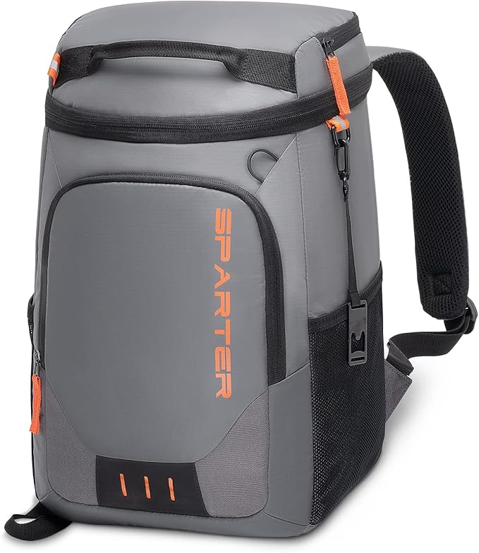 SPARTER Backpack Cooler Insulated Leak Proof 33/49 Cans, 2 Insulated Compartments Thermal Bag, Portable Lightweight Beach Travel Camping Lunch Backpack for Men and Women