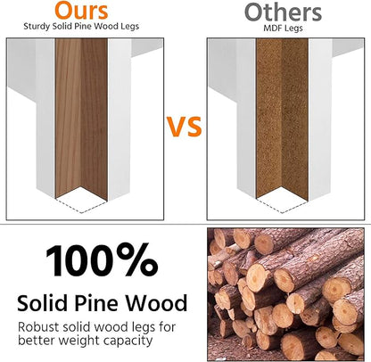 Yaheetech 3 Tier Sofa Side End Table with Shelf, X Shaped Sturdy Large Chair Side Snack Table for Living Room, Display Unit Organizer, White, 15.7 x 15.7 x 24’’ (L x W x H)