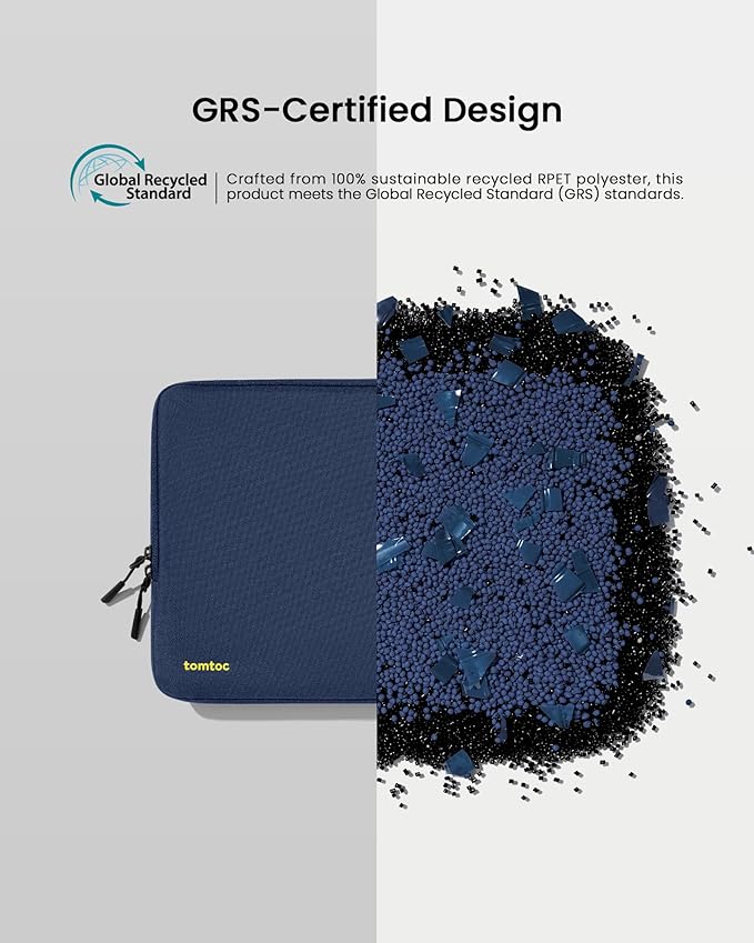 tomtoc 360° Protective Laptop Sleeve for 14-inch MacBook Pro M5/M4/M3/M2/M1 Pro/Max A3434 A3112 A3401 A3185 A2992 A2918 2025-2021, Water-Resistant Case Bag with Accessory Pocket for 13.8Surface Laptop