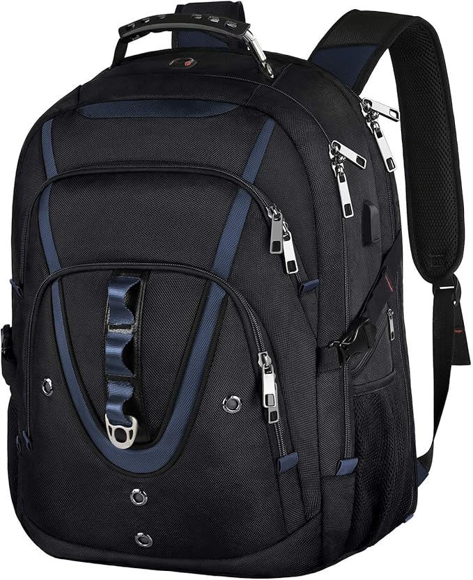 Mogplof 18.4 Laptop Backpack Men Women, 55L Extra Large Laptops Backpack with USB Charger Port,TSA Friendly Flight Approved and RFID Anti-theft Pocket,Water Resistant Suiltable for Traveling&Business