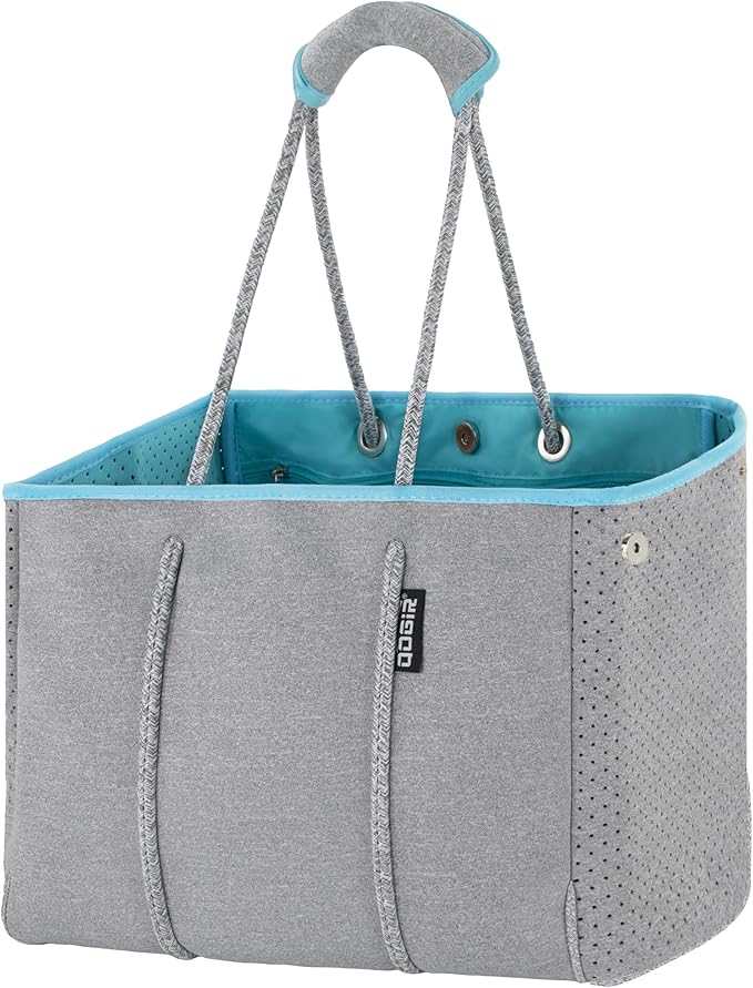 QOGiR Neoprene Multipurpose Beach Bag Tote with Inner Zipper Pocket … … … …