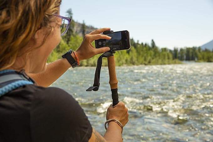 Cascade Mountain Tech Trekking Poles - Carbon Fiber Monopod Walking or Hiking Sticks with with Accessories Mount and Adjustable Quick Locks