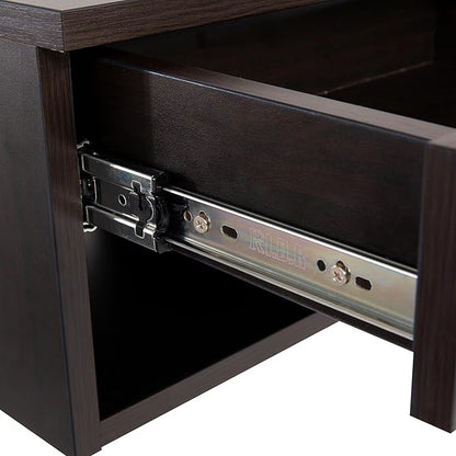 JONATHAN Y NST2002B Ettore 15.71" Mid-Century Modern Floating Wall Mounted Nightstand with Soft-Close Drawer and Cable Hole, Black