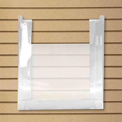 SSWBasics Slatwall Accessories - Clear Styrene Slat Wall Accessory, 8.5'W x 11'H x 2.5'D, Holds Standard Sheets & Magazines - Compatible Literature Holder for 3' on Center Slatwall