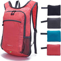 YZAOLL Small Hiking Backpack 15L Lightweight Packable Outdoor Hiking Daypacks for Women Men Travel Camping,Red