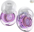 Ear Plugs for Concerts, 2 Pack High Fidelity Ear Plugs, Reusable Silicone Earplugs for Concert, Rave, Work, Musicians, 5 Pair Ear Tips in S/M/L, 18-25 dB Concert Ear Plugs for Noise Cancelling(Purple)