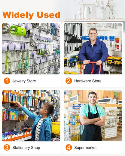 1" Slatwall Hooks, 30 Pack Slat Wall Accessories Hanging Display Hooks for Retail Home Efficient Storage, Sliver