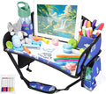 Kids Travel Tray for Airplane - Toddler Car Seat Table Tray, Road Trip Essentials for Boys & Girls, Carseat Lap Desk for Kids Road Trip Activities,Blue Dinosaur