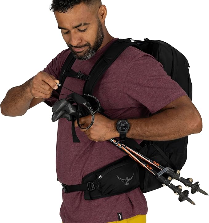 Osprey Talon 22L Men's Lightweight Hiking Backpack with Hipbelt, Frosty Mint Green/Night Shift