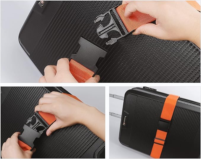 4Pcs Luggage Straps Suitcase 80In Long Adjustable Travel Accessories TSA Approved, Belts to Keep Your Suitcase Secure While Traveling, Premium Accessory for Travel Bag Closure, Multicolor