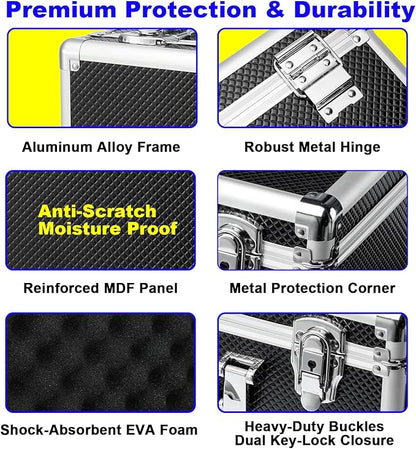 Multi color Card Storage Hard Case, Sports Card Collection Boxes,Trading Cards Cabinet, Carrying Cases Specially Adapted to Hold Sports Trading Cards, Toploader Box