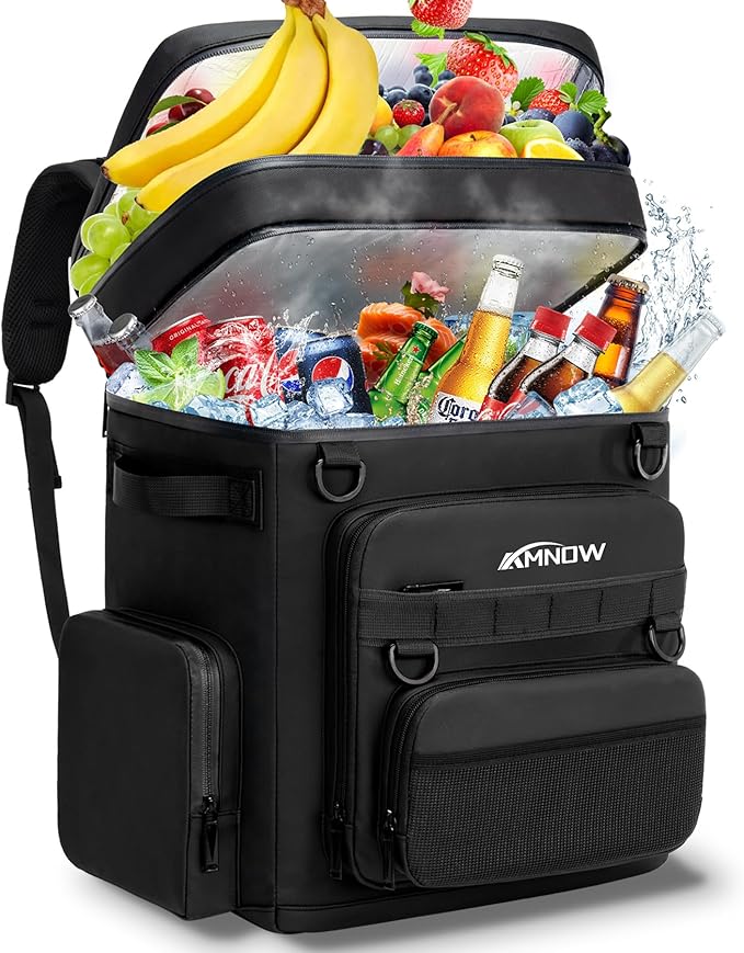 Backpack Cooler Insulated Leak Proof for Men Women 50 Cans Soft Cooler Backpack Insulated Waterproof Large Capacity Coolers Bag Portable for Lunch Camping Travel Picnic Hiking