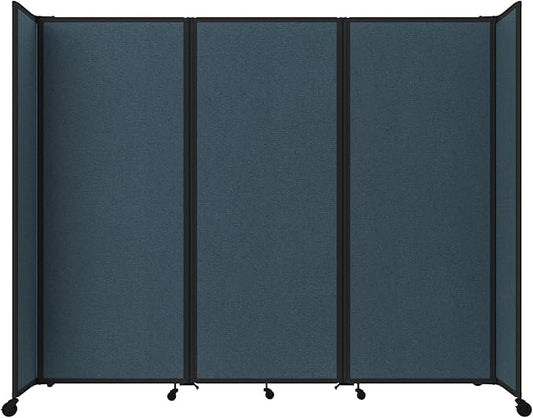 Versare Room Divider 360 Portable Wall Partition | Folding Panels | Large Freestanding Divider | Locking Wheels | Temporary Room Separator