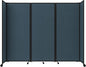 Versare Room Divider 360 Portable Wall Partition | Folding Panels | Large Freestanding Divider | Locking Wheels | Temporary Room Separator