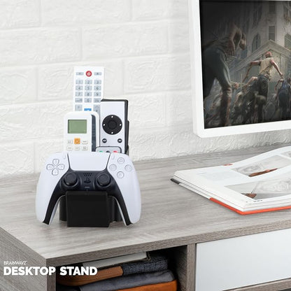 BRAINWAVZ Game Controller, Remote Control Holder & Pen Organizer, Ideal for Side Tables & Desktops (For 3 to 5 Remotes, 1 Game Controller, Pens & Stationery)