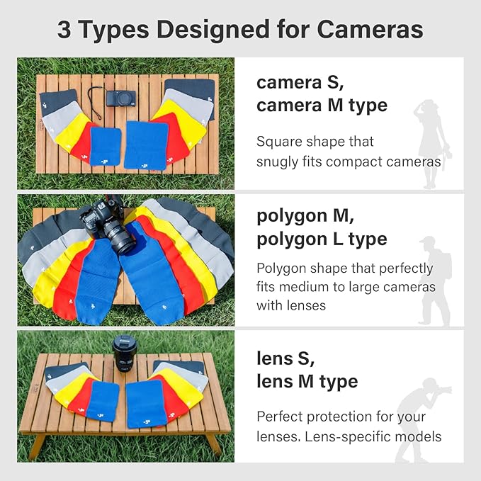 Camera Cover, Polygon W, Made in Japan, L size, Orange