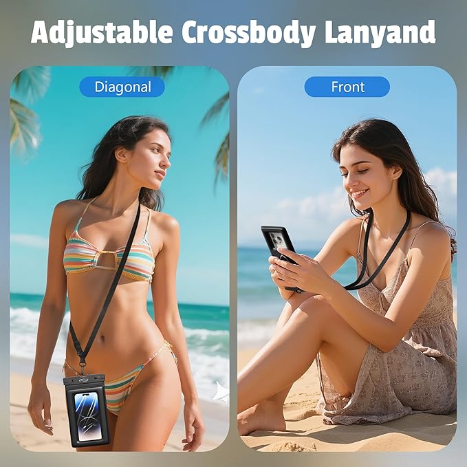AiRunTech Large Waterproof Phone Pouch, River Lake Essential Accessories Protector iPhone Passport Money,Kayaking Boating Canoe Paddle Board Must Haves