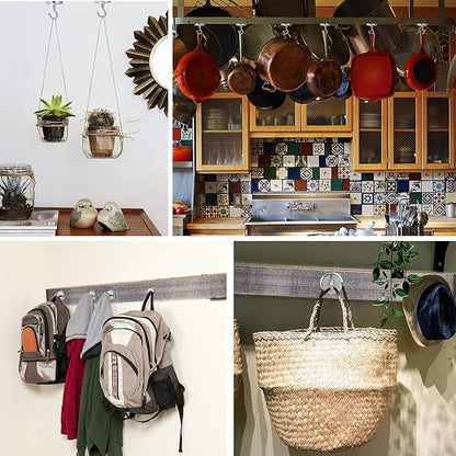 DIYMAG 6 Packs Magnetic Hooks,170 Lb Heavy Duty Neodymium Magnets for Refrigerator, Strong Cruise Ship Essentials Hook for Hanging, Magnetics Hanger for Grill